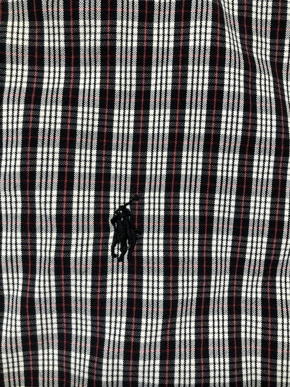 Ralph Lauren Shirt Mens Medium Black Check Long Sleeve Blake Button Down Cotton - Picture 9 of 13